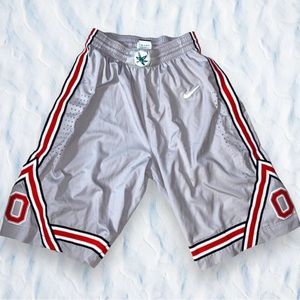 Nike Men’s Athletics Ohio State Buckeyes Basketball training Shorts grey red S